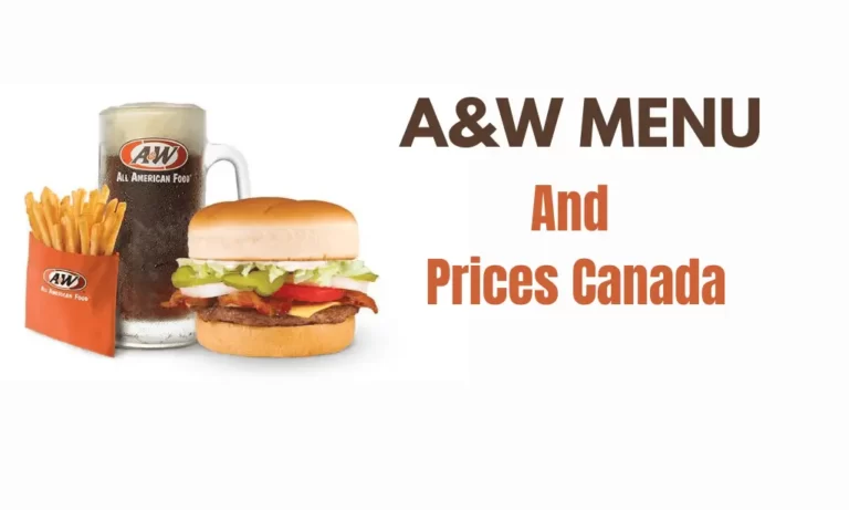 A&W Menu with Prices in Canada 2023