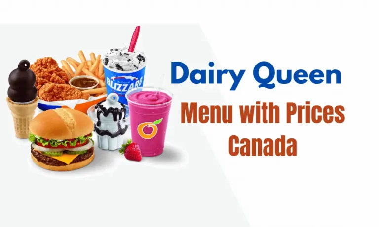 Dairy Queen Menu with Prices in Canada