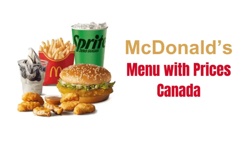 McDonalds Menu with Prices 2023 in Canada