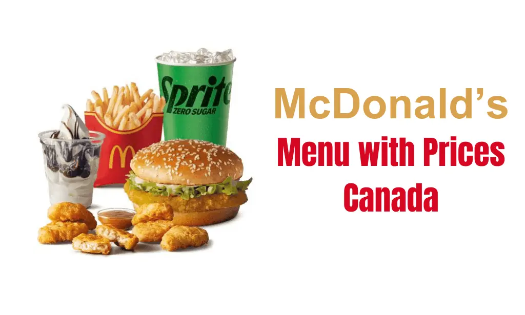 McDonalds Menu with prices in Canada