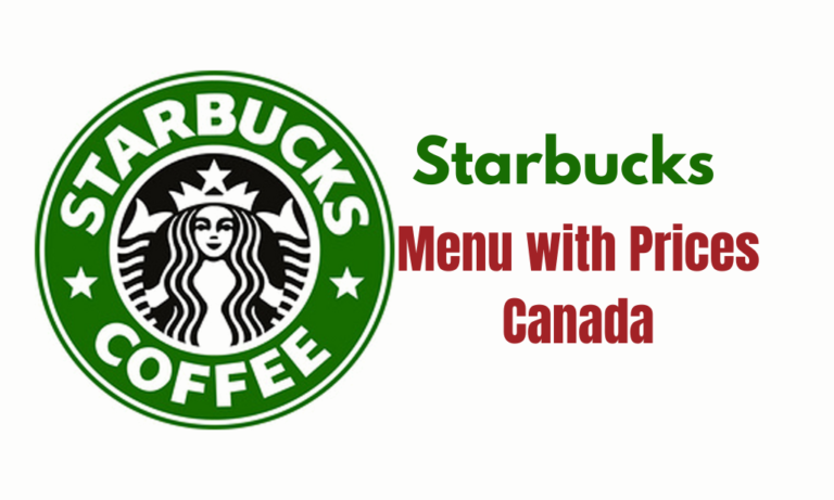 Starbucks Menu with prices 2023 in Canada