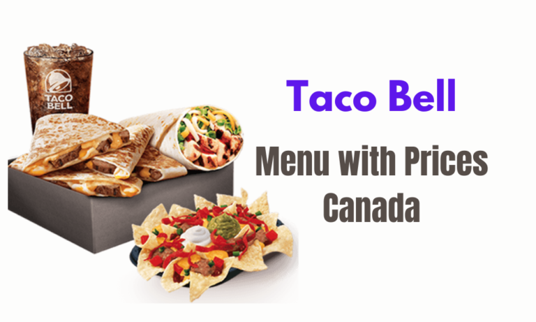 Taco Bell Menu with Prices in Canada