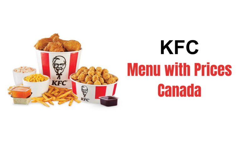 KFC Menu And Prices in Canada 2023